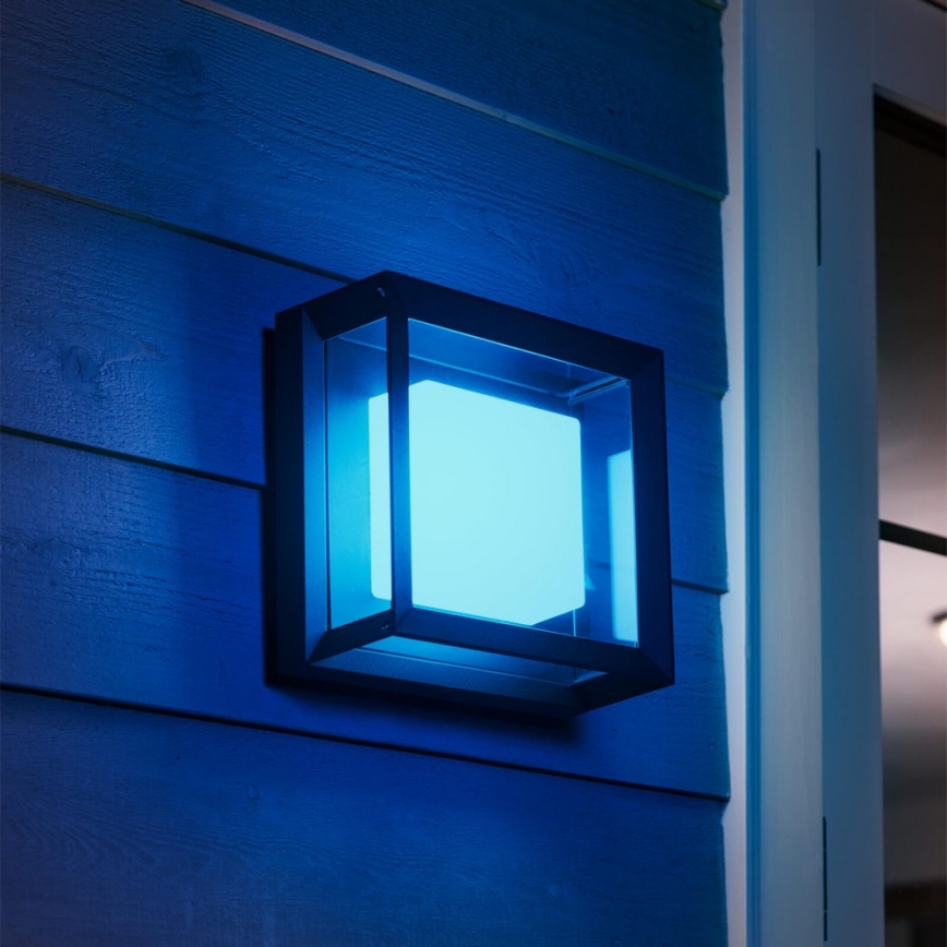 Philips 17438/30/P7 - LED RGB Vonkajšie nástenné svietidlo HUE ECONIC LED/15W/230V IP44