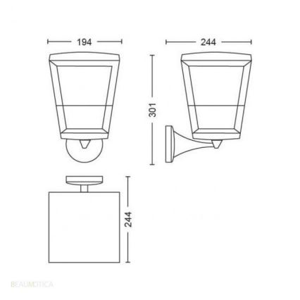 Philips - LED RGBW Stmievateľné vonkajšie nástenné svietidlo Hue ECONIC LED/15W/230V IP44