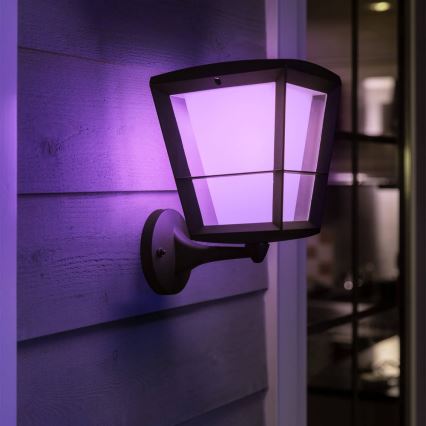 Philips - LED RGBW Stmievateľné vonkajšie nástenné svietidlo Hue ECONIC LED/15W/230V IP44