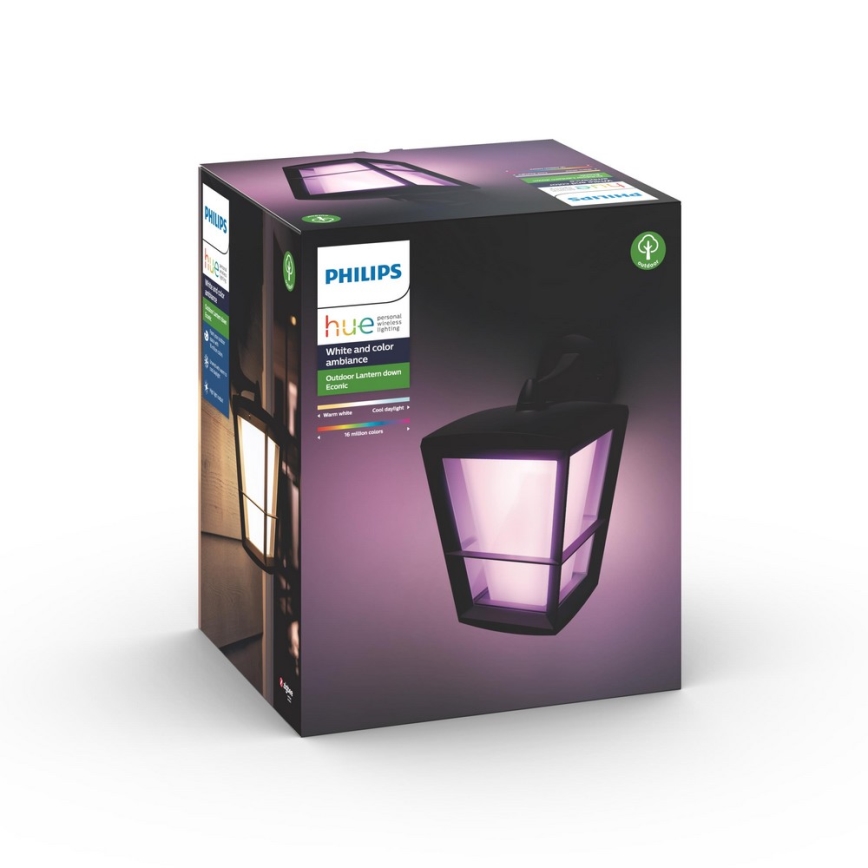 Philips 17440/30/P7 - LED RGB Vonkajšie nástenné svietidlo HUE ECONIC LED/15W/230V IP44