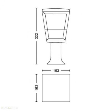 Philips 17441/30/P7 - LED RGB Vokajšia lampa HUE ECONIC LED/15W/230V IP44