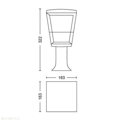 Philips - LED RGBW Stmievateľná vonkajší lampa Hue ECONIC LED/15W/230V IP44