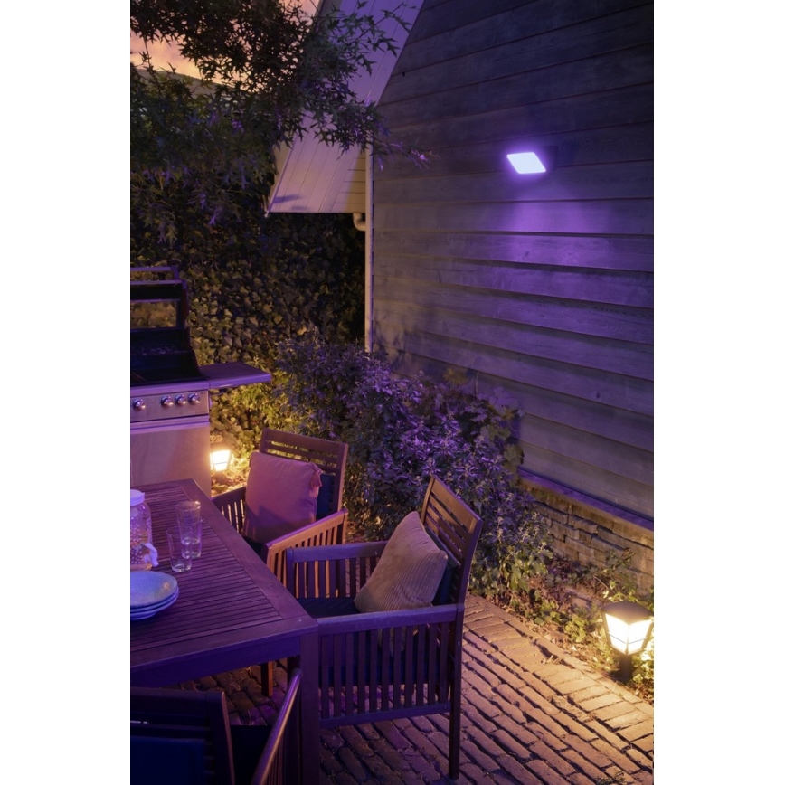 Philips 17441/30/P7 - LED RGB Vokajšia lampa HUE ECONIC LED/15W/230V IP44