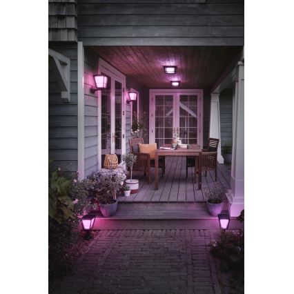 Philips 17441/30/P7 - LED RGB Vokajšia lampa HUE ECONIC LED/15W/230V IP44