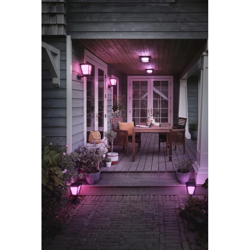 Philips 17441/30/P7 - LED RGB Vokajšia lampa HUE ECONIC LED/15W/230V IP44