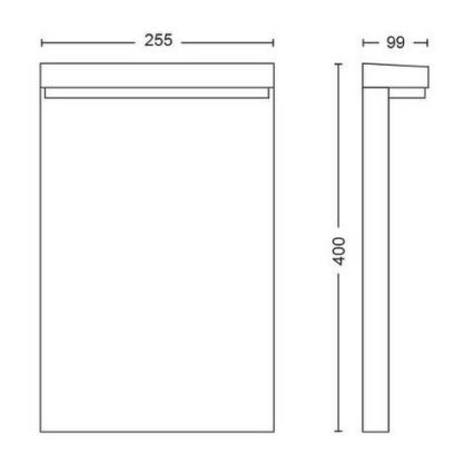 Philips - LED RGBW Stmievateľná vonkajší lampa Hue NYRO LED/13,5W/230V 2000-6500K IP44