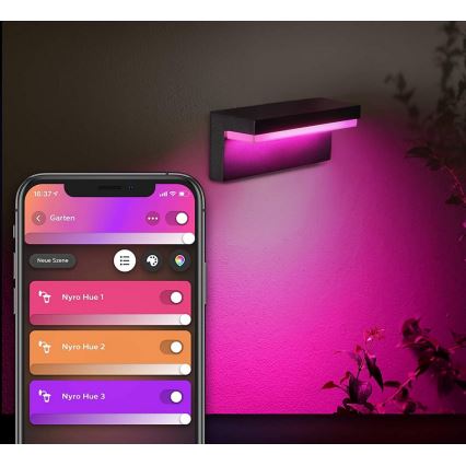 Philips - LED RGBW Stmievateľné vonkajšie nástenné svietidlo Hue NYRO LED/13,5W/230V 2000-6500K IP44