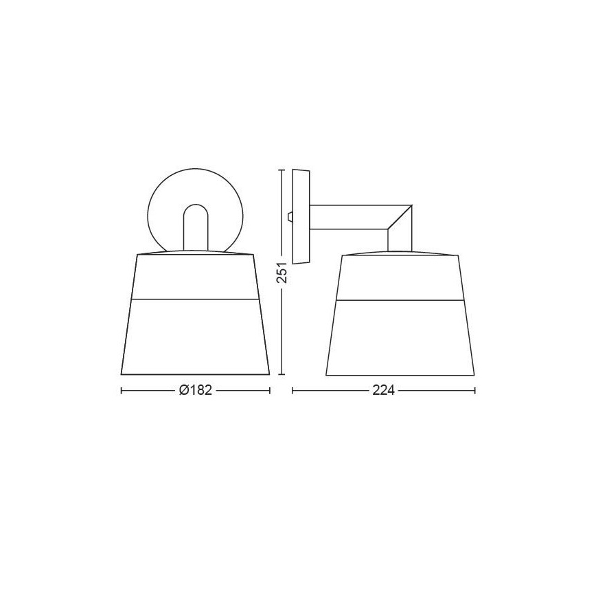 Philips - LED RGBW Stmievateľné vonkajšie nástenné svietidlo Hue ATTRACT LED/8W/230V 2000-6500K IP44