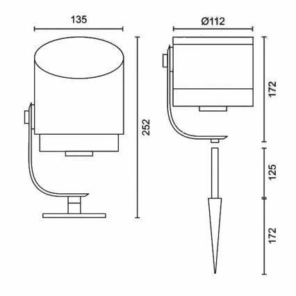 Philips - LED RGB Stmievateľná vonkajšia lampa Hue LILY LED/15W/230V IP65