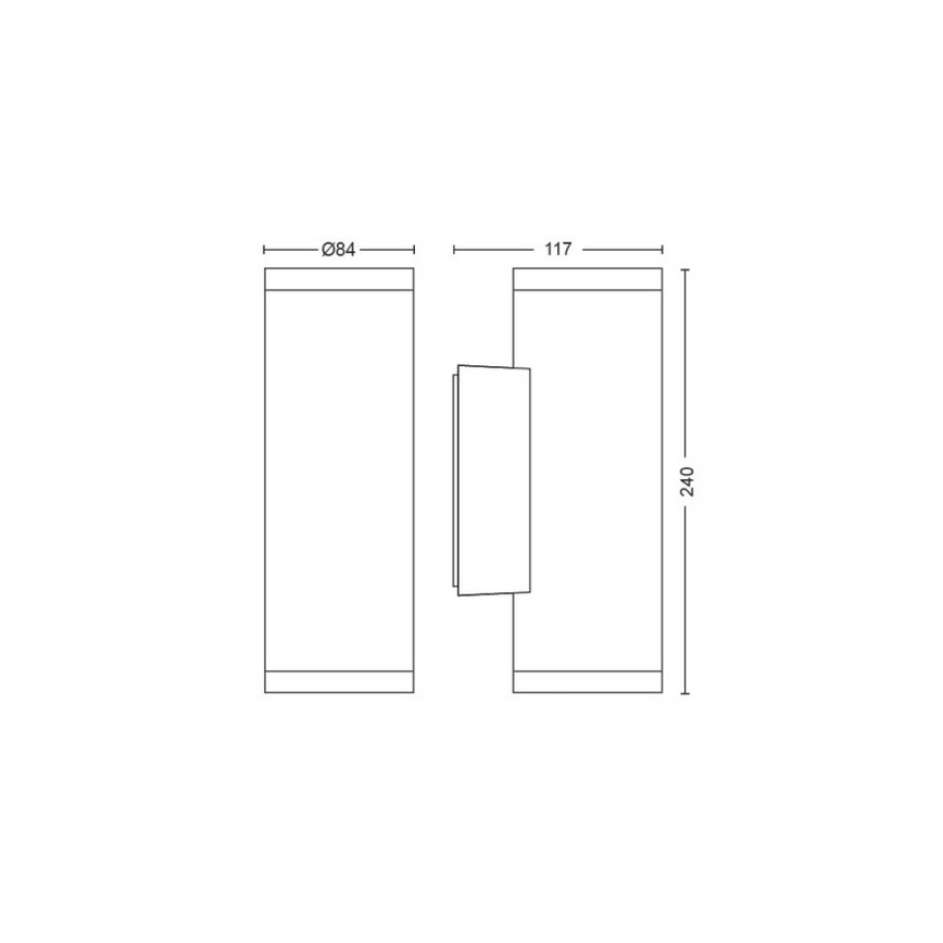 Philips - LED RGBW Stmievateľné vonkajšie nástenné svietidlo Hue APPEAR 2xLED/8W/230V IP44