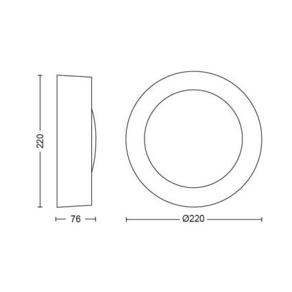 Philips - LED RGBW Stmievateľné vonkajšie nástenné svietidlo Hue DAYLO LED/15W/230V 2000-6500K IP44