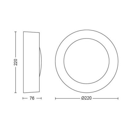 LED RGBW Stmievateľné vonkajšie nástenné svietidlo Hue DAYLO LED/15W/230V 2000-6500K IP44