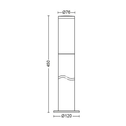 Philips - Vonkajšia lampa 1xE27/20W/230V IP44 45 cm