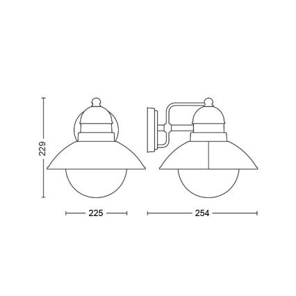 Philips - Vonkajšie nástenné svietidlo 1xE27/60W/230V IP44