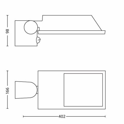 Philips 17516/87/16 - Vonkajšie senzorové nástenné svietidlo LAGOS 2xE27/23W IP44