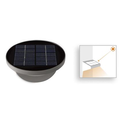 Philips 17807/87/16 - LED Solárne svetlo MYGARDEN DUSK 1xLED/1W/3,7V