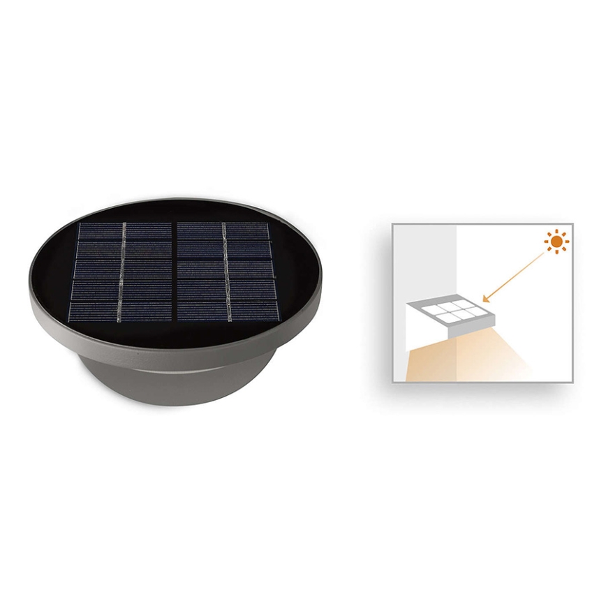 Philips 17807/87/16 - LED Solárne svetlo MYGARDEN DUSK 1xLED/1W/3,7V