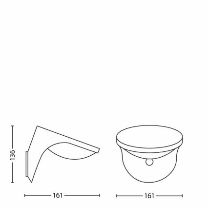 Philips 17808/87/16 - LED Solárne svetlo s čidlom MYGARDEN DUSK 1xLED/1W/3,7V 2200 mAh IP44