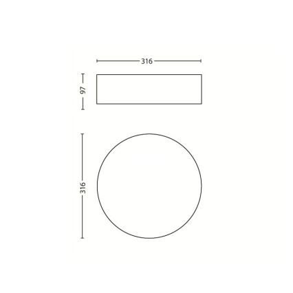 Philips 30175/87/16 - Stropné svietidlo MYLIVING VELOUR 2xE27/23W/230V