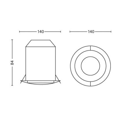 Philips - Stmievateľné podhľadové svietidlo Hue PHOENIX 1xLED/5W/230V