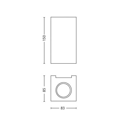 Philips 33012/17/PN - Nástenné svietidlo GABARDINE 2xGU10/50W/230V