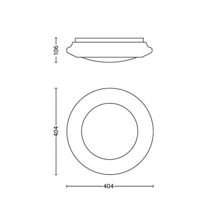 Philips 33365/31/16 - Stropné svietidlo MYLIVING CINNABAR 1xLED/22W/230V