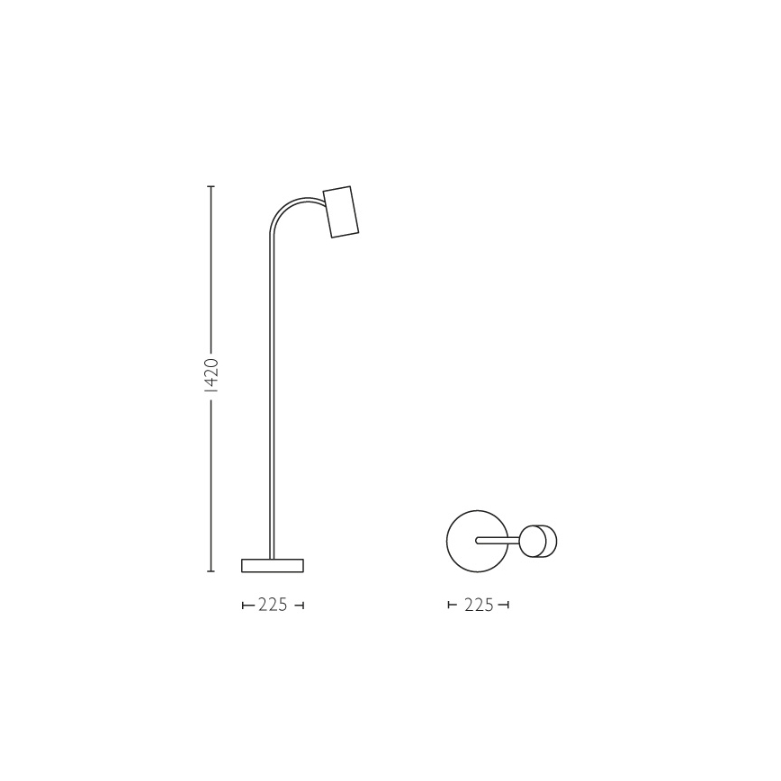 Philips 36056/31/E7 - Stojacia lampa MYLIVING HIMROO 1xE27/15W/230V