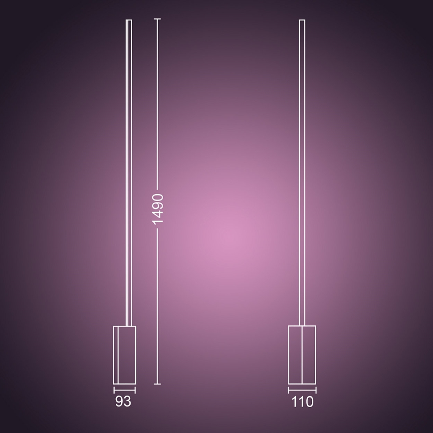 Philips 40802/48/P9 - LED Stolná lampa HUE SIGNE 1xLED/32W/230V