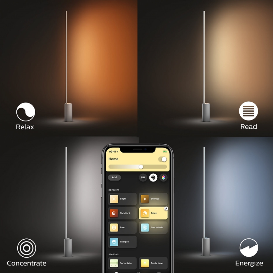 Philips 40802/48/P9 - LED Stolná lampa HUE SIGNE 1xLED/32W/230V