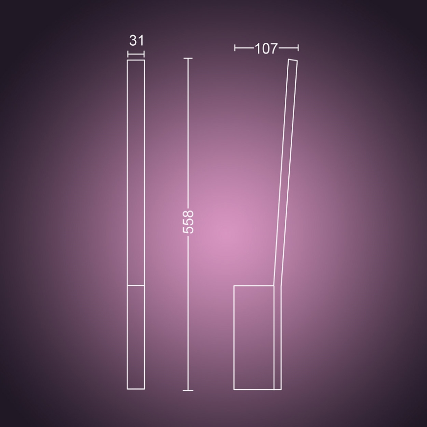 Philips 40902/30/P9 - LED Nástenné svietidlo HUE LIANE 1xLED/12W/230V