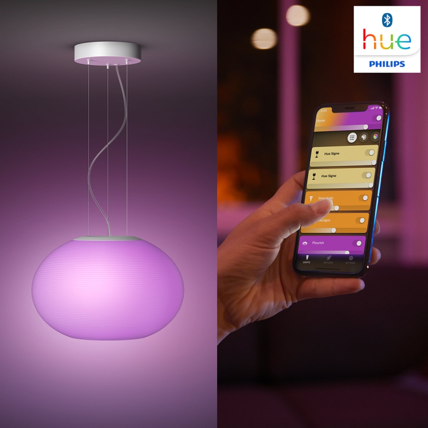 Philips 40906/31/P9 - LED Luster na lanku HUE FLOURISH LED/32W/230V