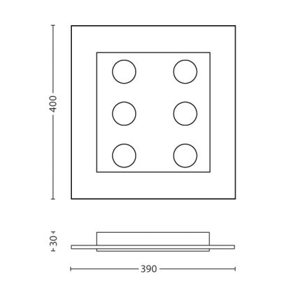 Philips 40927/60/16 - LED Stropné svietidlo INSTYLE MATRIX 6xLED/4,5W/230V