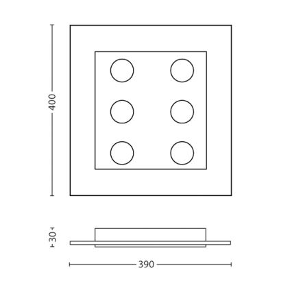 Philips 40927/60/16 - LED Stropné svietidlo INSTYLE MATRIX 6xLED/4,5W/230V