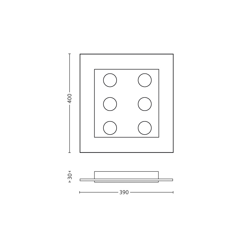 Philips 40927/60/16 - LED Stropné svietidlo INSTYLE MATRIX 6xLED/4,5W/230V