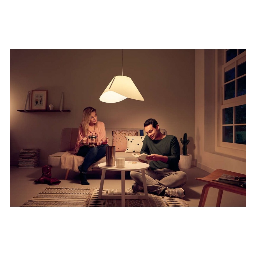 Philips 40950/31/PN - Stropné závesné svietidlo MYLIVING ECRU E27/60W/230V