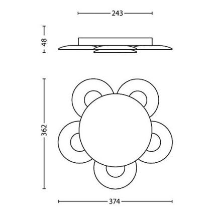 Philips 40970/48/16 - LED Stmievateľné stropné svietidlo VAGA LED/15W/230V