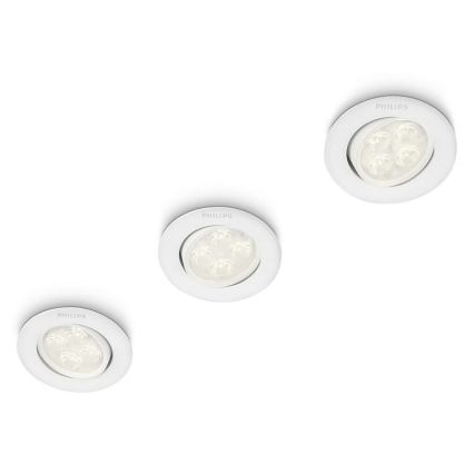 Philips 45090/31/16 - SADA 3x LED podhľadové svietidlo ALBIREO 1xLED/4W/230V