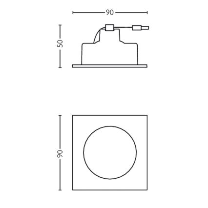 Philips 50123/87/P0 - SADA 3x LED Stmievateľné podhľadové svietidlo CASEMENT LED/4,5W/230V