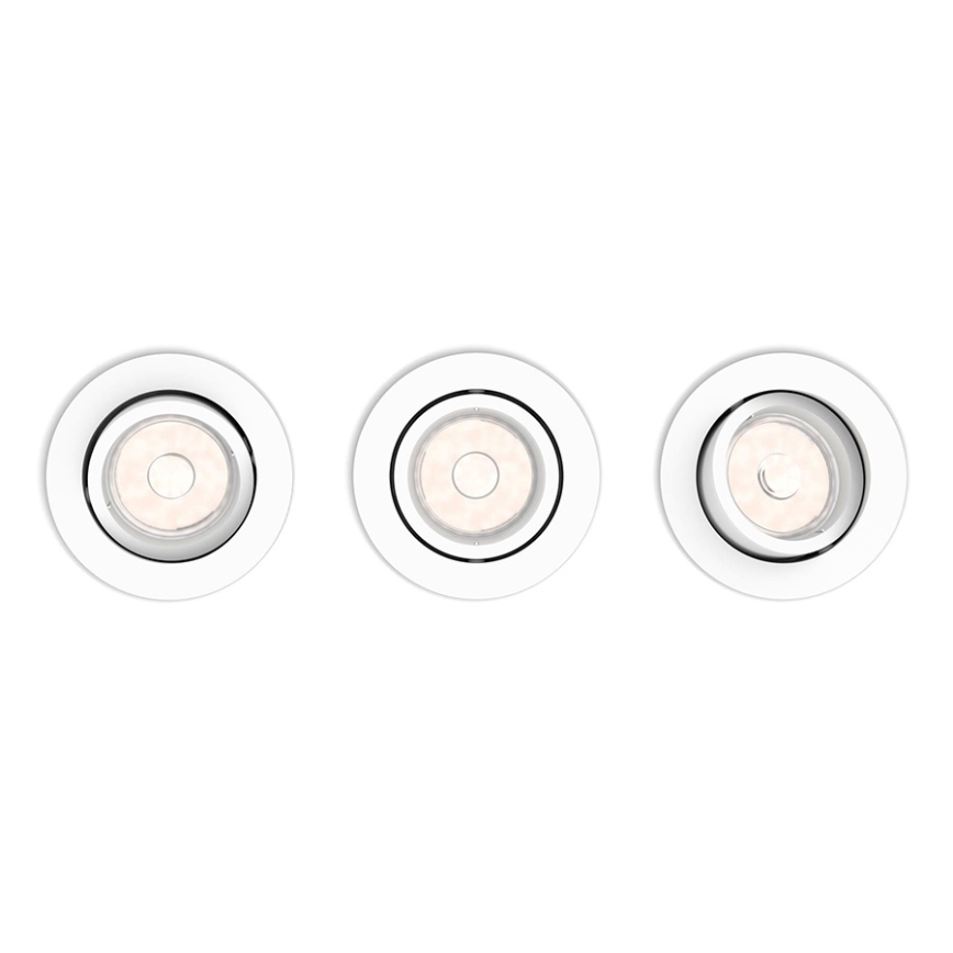 Philips 50183/31/PN - SADA 3x Podhľadové svietidlo ENNEPER 3xGU10/5,5W/230V