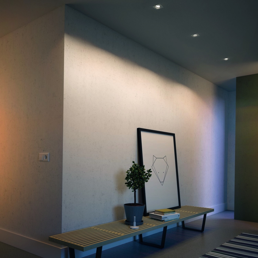 Philips - SADA 3x LED RGBW Stmievateľné zapustené svietidlo 1xGU10/4,8W/230V biela + diaľkové ovládanie