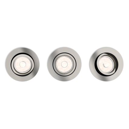 Philips 50393/17/PN - SADA 3x Podhľadové svietidlo DONEGAL 3xGU10/5,5W/230V