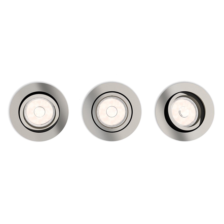 Philips 50393/17/PN - SADA 3x Podhľadové svietidlo DONEGAL 3xGU10/5,5W/230V