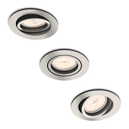 Philips 50393/17/PN - SADA 3x Podhľadové svietidlo DONEGAL 3xGU10/5,5W/230V