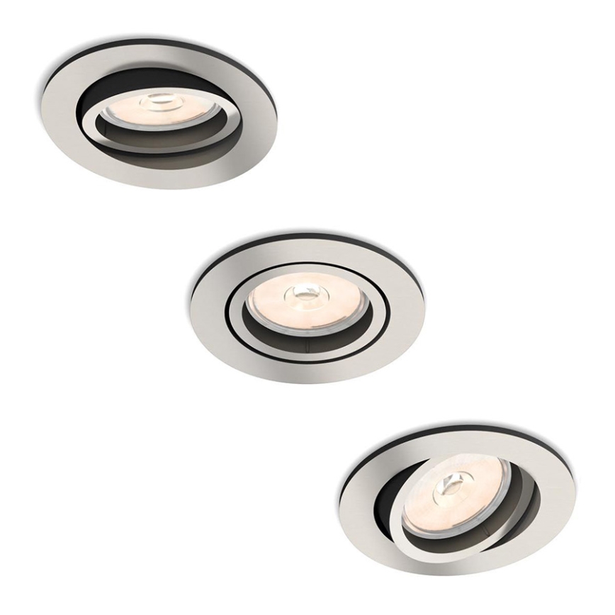 Philips 50393/17/PN - SADA 3x Podhľadové svietidlo DONEGAL 3xGU10/5,5W/230V