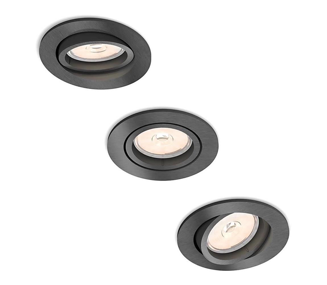 Philips Philips 50393/99/PN - SADA 3x Podhľadové svietidlo DONEGAL 1xGU10/5,5W/230V