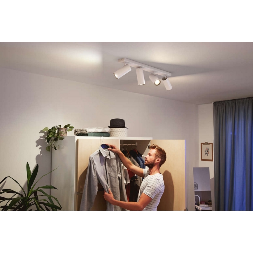 Philips 50464/31/P7 - LED Stmievateľné bodové svietidlo HUE BURATTO 4xGU10/5,5W