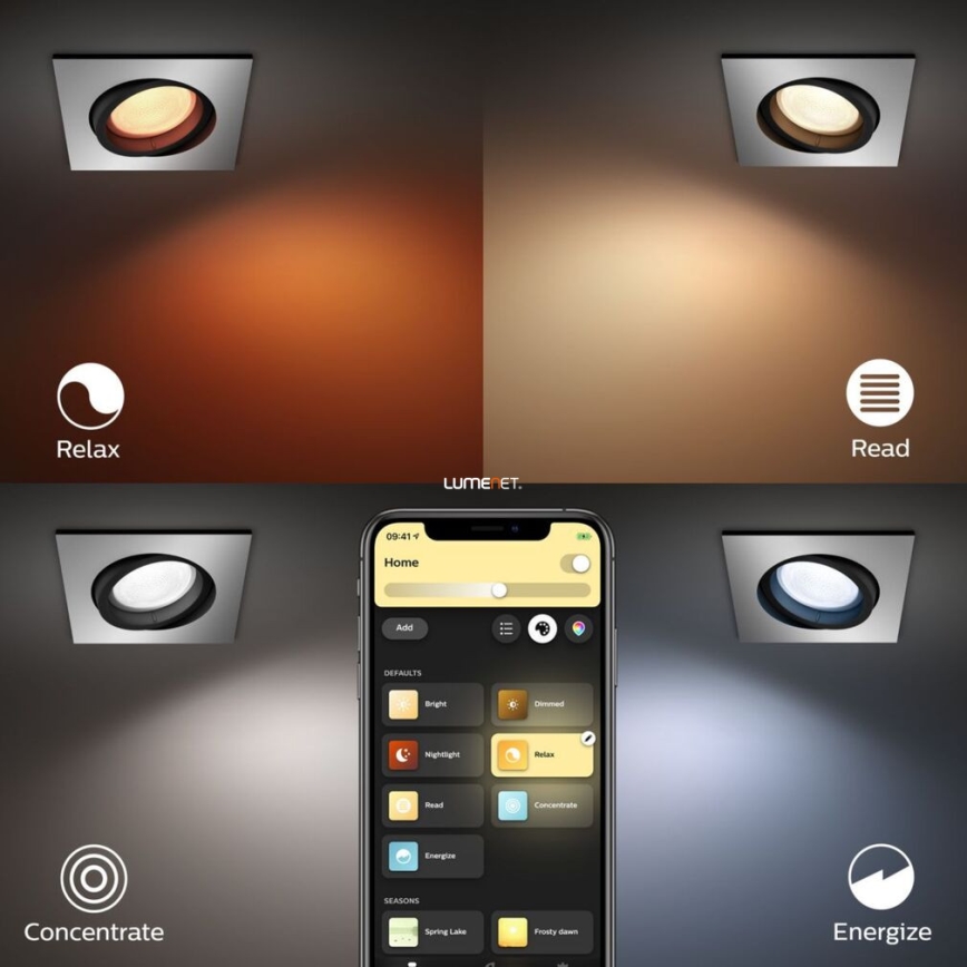 Philips 50551/48/P7 - LED RGB Podhľadové svietidlo HUE CENTURA 1xGU10/5,7W/230/24V