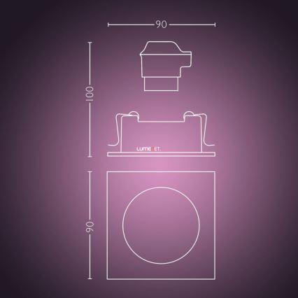 Philips 50551/48/P7 - LED RGB Podhľadové svietidlo HUE CENTURA 1xGU10/5,7W/230/24V
