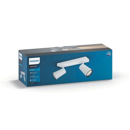 Philips 50572/31/PN - Bodové svietidlo MYLIVING PAISLEY 2xGU10/10W/230V