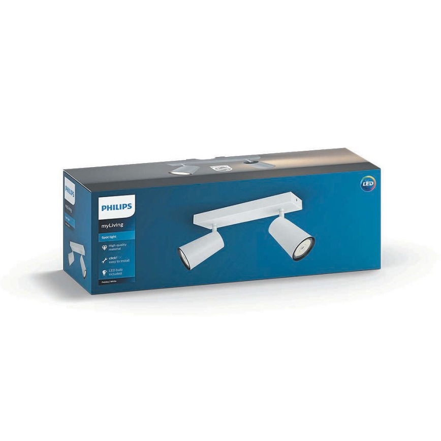 Philips 50572/31/PN - Bodové svietidlo MYLIVING PAISLEY 2xGU10/10W/230V